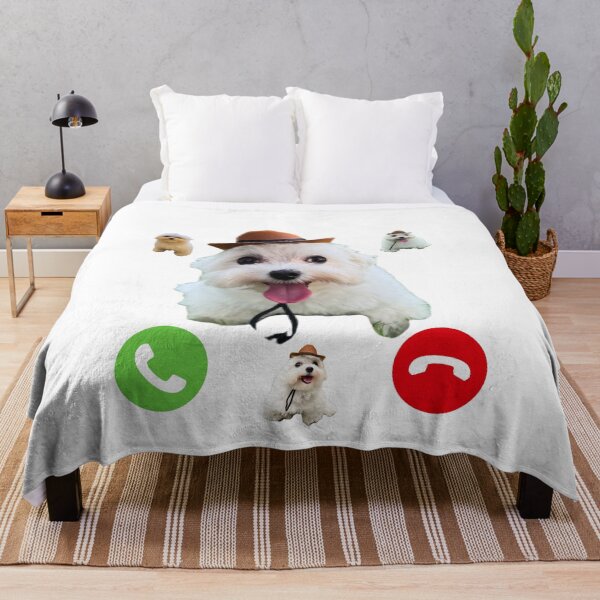 Item preview, Funny dog meme, incoming phone call designed and sold by Design4u-Co.