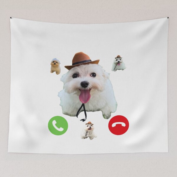Item preview, Funny dog meme, incoming phone call designed and sold by Design4u-Co.
