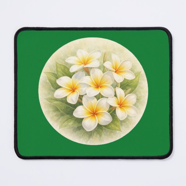 Item preview, Plumeria Serenity – Tropical Fragrant Bloom Circle Design designed and sold by TheJoyfulPen.