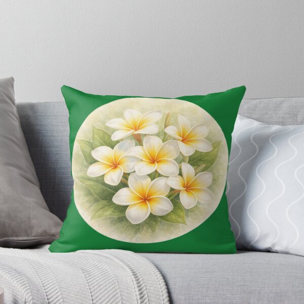 Item preview, Plumeria Serenity – Tropical Fragrant Bloom Circle Design designed and sold by TheJoyfulPen.