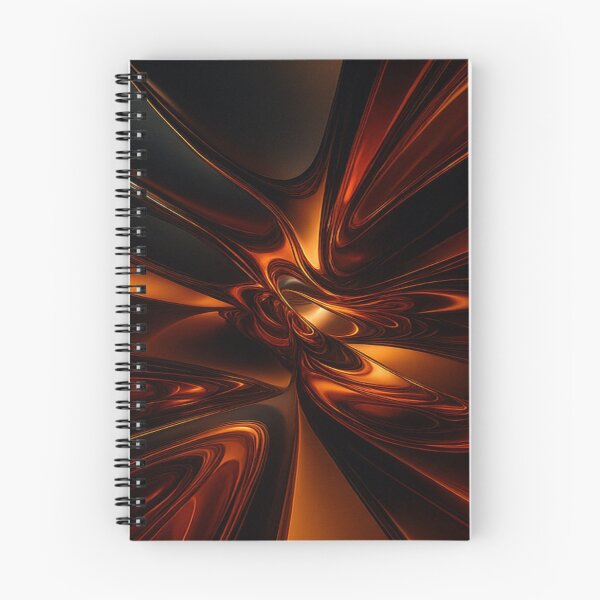 Item preview, Molten Copper and Onyx 3D Fractal Liquid Flow designed and sold by MakarenaCreate.