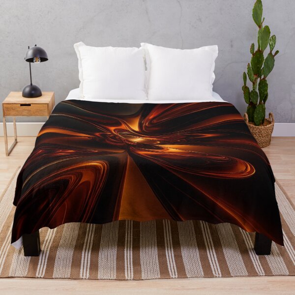 Item preview, Molten Copper and Onyx 3D Fractal Liquid Flow designed and sold by MakarenaCreate.
