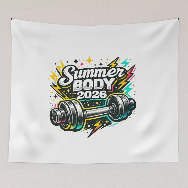 Item preview, Summer Body 2026 Retro Fitness Gym Design designed and sold by Combat Skies.