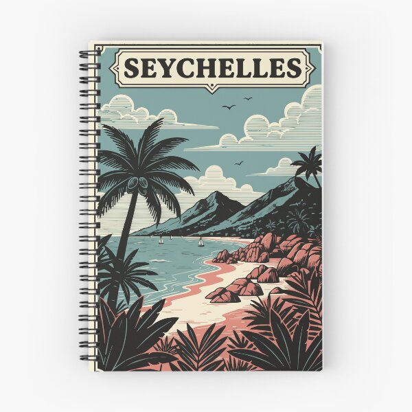 Item preview, Vintage Seychelles Travel Poster Tropical Beach Retro Art designed and sold by Cipher & Soul.