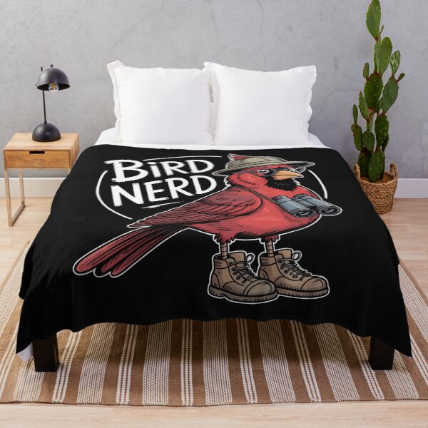Item preview, Red Cardinal Bird Nerd Funny Watching Birding Bird Watcher Sweatshirt designed and sold by krotkrot.