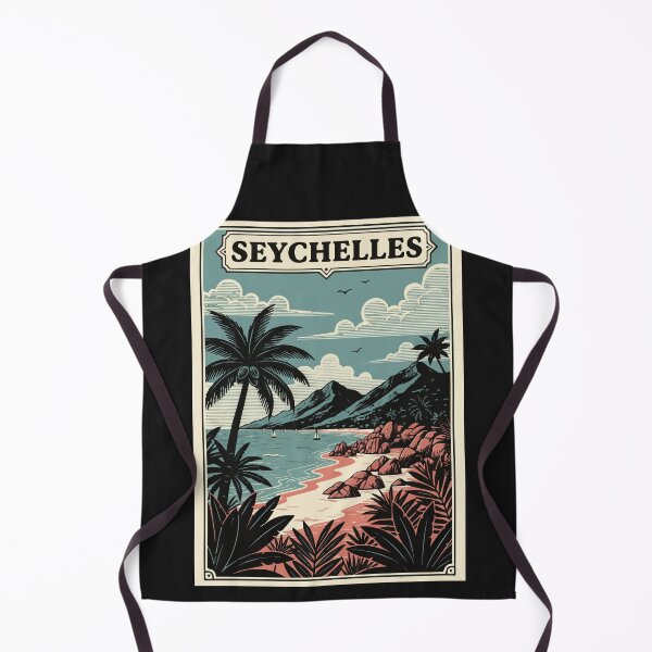 Item preview, Vintage Seychelles Travel Poster Tropical Beach Retro Art designed and sold by Cipher & Soul.