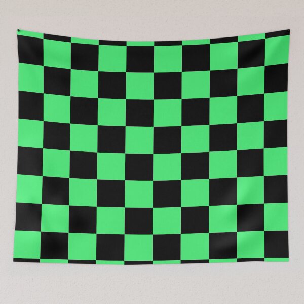 Item preview, Black and Green Checkerboard Pattern - Bold Retro Arcade Vibes designed and sold by Lainey1978.