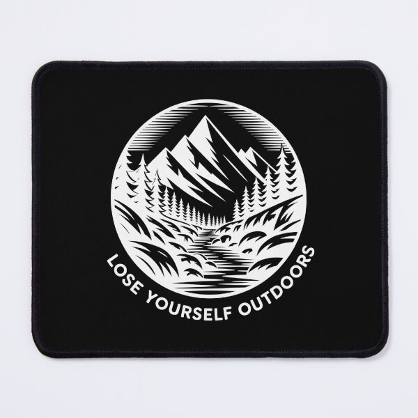 Item preview, Lose Yourself Outdoors - Black Tee designed and sold by Peter Stawicki.
