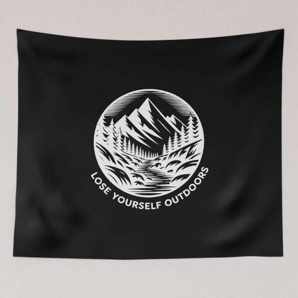 Item preview, Lose Yourself Outdoors - Black Tee designed and sold by Peter Stawicki.
