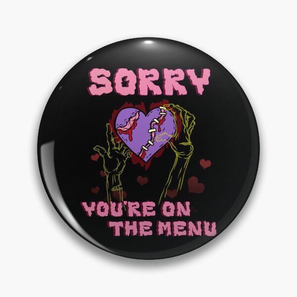 Item preview, Sorry You're On The Menu Emo Goth Heart designed and sold by MadeTearfully.