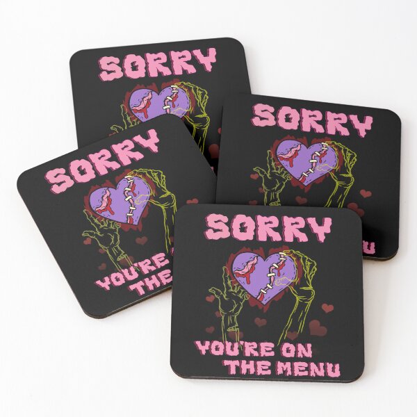 Item preview, Sorry You're On The Menu Emo Goth Heart designed and sold by MadeTearfully.