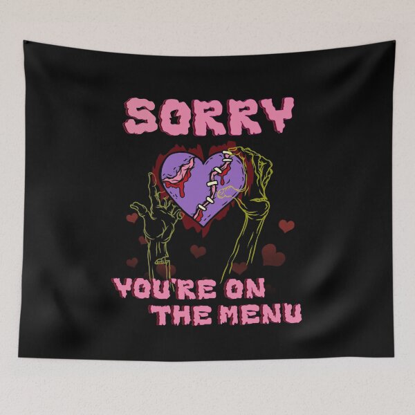 Item preview, Sorry You're On The Menu Emo Goth Heart designed and sold by MadeTearfully.