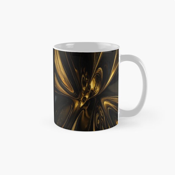 Item preview, Gilded Obsidian High Gloss 3D Liquid Gold Abstract designed and sold by MakarenaCreate.