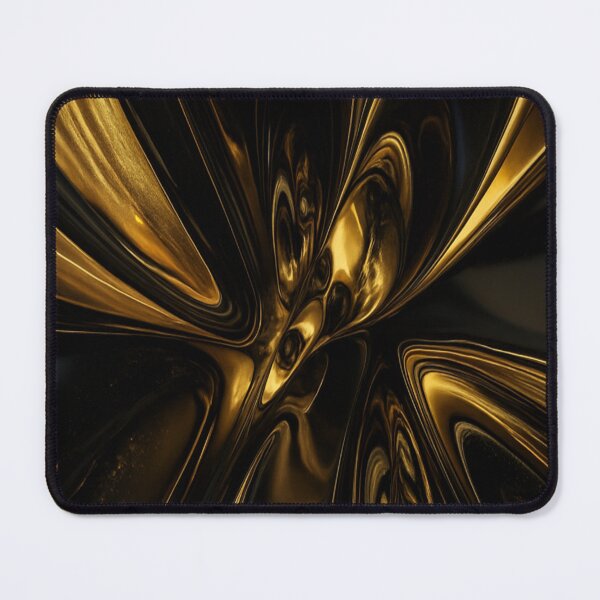 Item preview, Gilded Obsidian High Gloss 3D Liquid Gold Abstract designed and sold by MakarenaCreate.