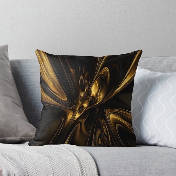 Item preview, Gilded Obsidian High Gloss 3D Liquid Gold Abstract designed and sold by MakarenaCreate.