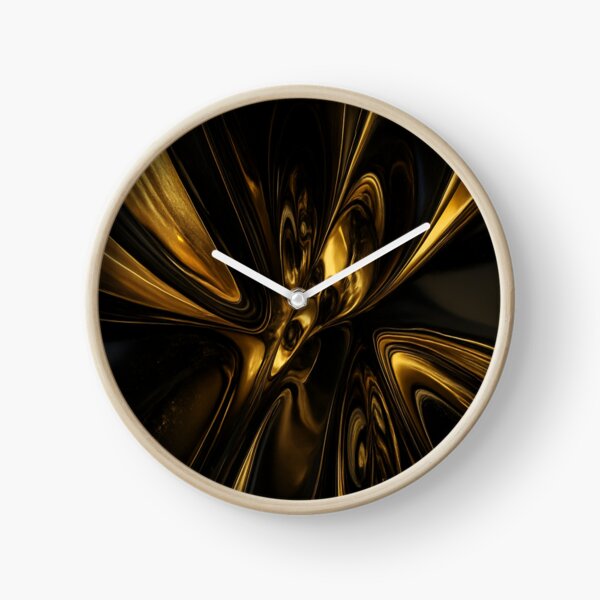 Item preview, Gilded Obsidian High Gloss 3D Liquid Gold Abstract designed and sold by MakarenaCreate.
