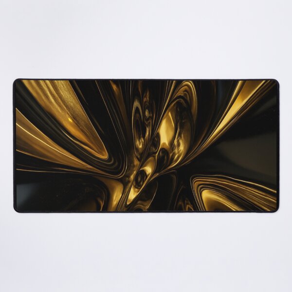 Item preview, Gilded Obsidian High Gloss 3D Liquid Gold Abstract designed and sold by MakarenaCreate.