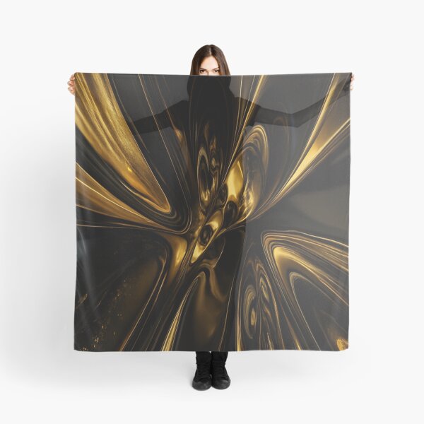 Item preview, Gilded Obsidian High Gloss 3D Liquid Gold Abstract designed and sold by MakarenaCreate.