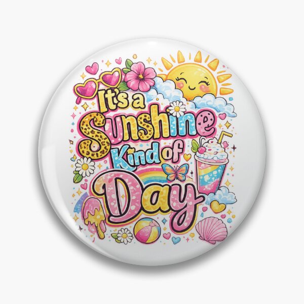Item preview, It’s a Sunshine Kind of Day T-Shirt, Cute Summer Retro Graphic Tee, Colorful Beach Vibes Shirt Design designed and sold by PrintSquad.