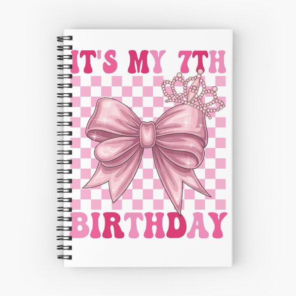Item preview, Its My 7th Birthday Girl Cute Pink Coquette Bow 7 designed and sold by Night Forest.