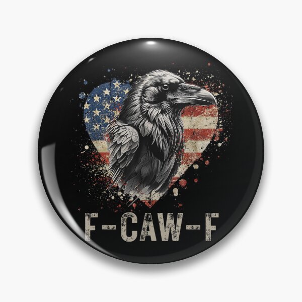 Item preview, F-Caw-F Black Crow Black Bird Heart USA Flag Vintage designed and sold by Juansustait.