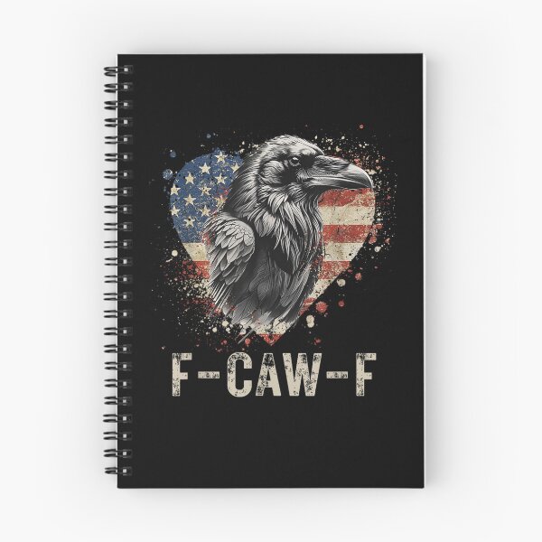 Item preview, F-Caw-F Black Crow Black Bird Heart USA Flag Vintage designed and sold by Juansustait.