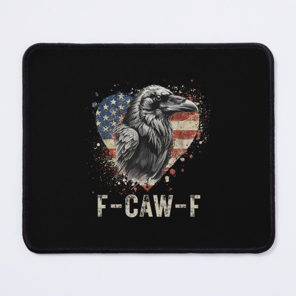 Item preview, F-Caw-F Black Crow Black Bird Heart USA Flag Vintage designed and sold by Juansustait.