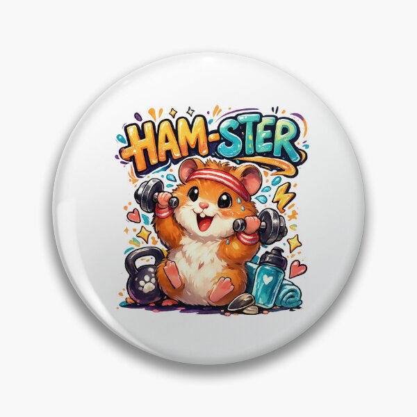 Item preview, Ham-Ster Cute Hamster Gym Pun | Funny Chubby Hamster Lifting Weights Kawaii Fitness Design designed and sold by StrayaDesign.
