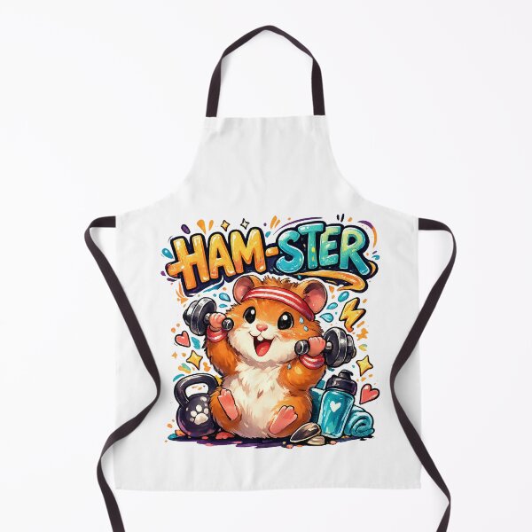 Item preview, Ham-Ster Cute Hamster Gym Pun | Funny Chubby Hamster Lifting Weights Kawaii Fitness Design designed and sold by StrayaDesign.