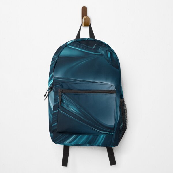 Item preview, Futuristic Teal Cyber Flow 3D Liquid Chrome Abstract designed and sold by MakarenaCreate.