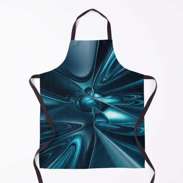 Item preview, Futuristic Teal Cyber Flow 3D Liquid Chrome Abstract designed and sold by MakarenaCreate.