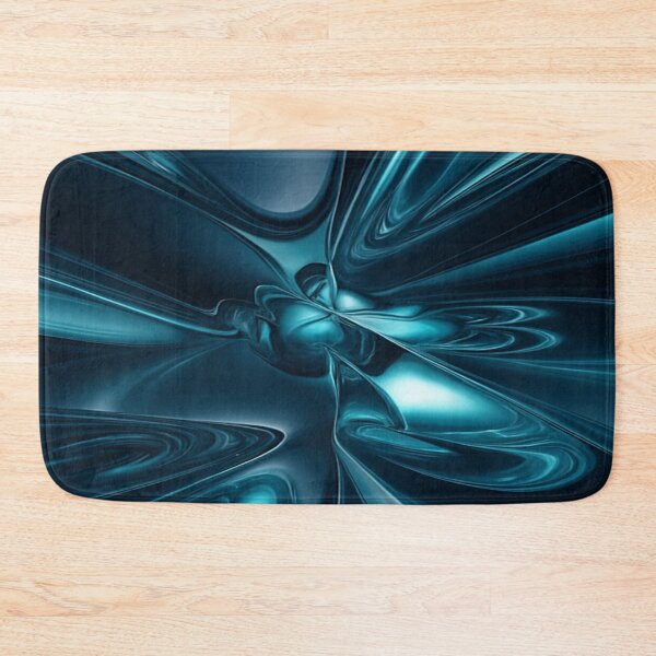 Item preview, Futuristic Teal Cyber Flow 3D Liquid Chrome Abstract designed and sold by MakarenaCreate.
