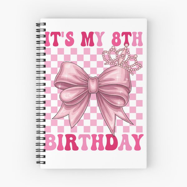 Item preview, Its My 8th Birthday Girl Cute Pink Coquette Bow 8 designed and sold by Night Forest.