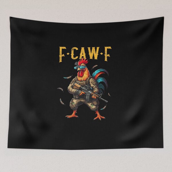 Item preview, F-Caw-F Camo Chicken Tactical Rooster Military Funny Fcawf designed and sold by Juansustait.