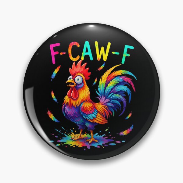 Item preview, F-Caw-F Funny Chicken Tie Dye Shocked Humor Rooster Quote designed and sold by Juansustait.