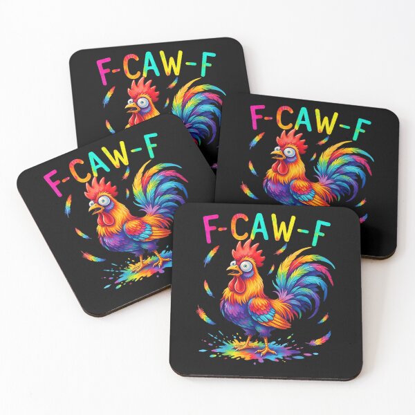 Item preview, F-Caw-F Funny Chicken Tie Dye Shocked Humor Rooster Quote designed and sold by Juansustait.