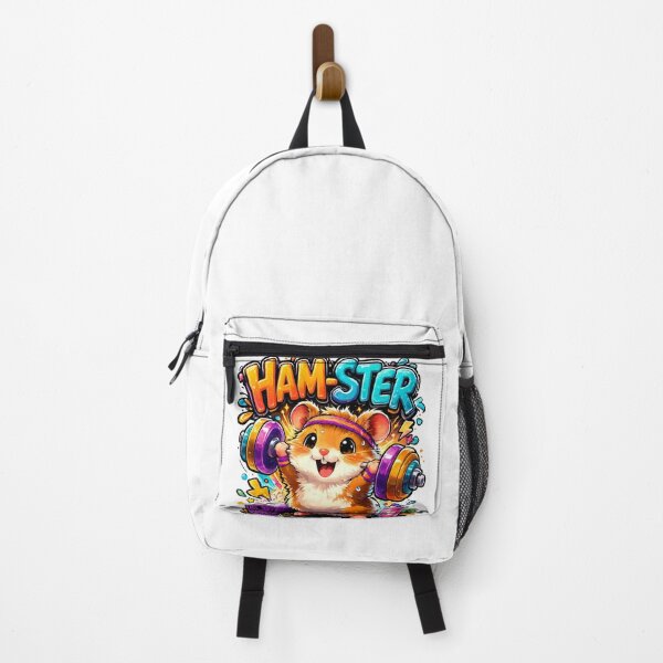 Item preview, Ham-Ster Funny Gym Hamster Pun | Cute Workout Hamster Lifting Weights Colorful Kawaii Fitness Art designed and sold by StrayaDesign.