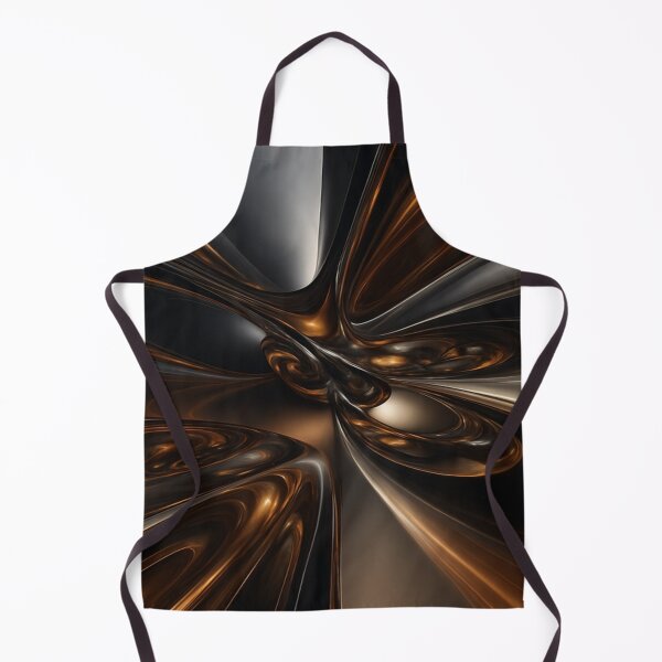 Item preview, Molten Bronze and Onyx 3D Metallic Flow Abstract Art designed and sold by MakarenaCreate.
