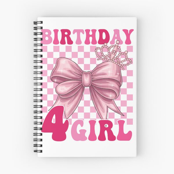 Item preview, Its My 4th Birthday Girl Cute Pink Coquette Bow 4 designed and sold by Night Forest.