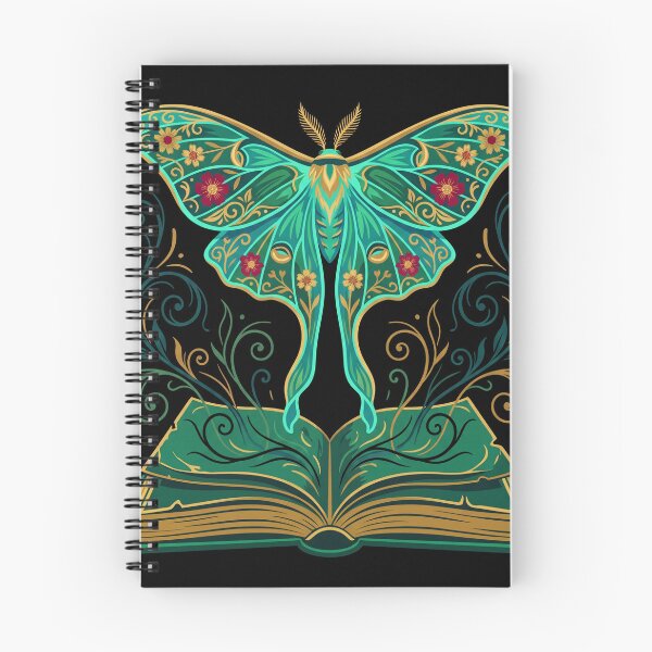 Item preview, Poetcore Moon Moth Dark Botanical Illustration designed and sold by KuroAtelier.