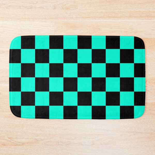 Item preview, Black and Aqua Checkerboard Pattern - Bold Retro Arcade Vibes designed and sold by Lainey1978.