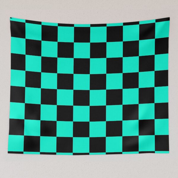 Item preview, Black and Aqua Checkerboard Pattern - Bold Retro Arcade Vibes designed and sold by Lainey1978.