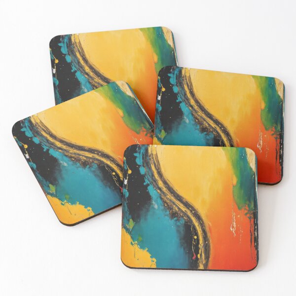 Item preview, Hot Sunrise Over Cool Blue Ocean Abstract Painting designed and sold by DEC02.