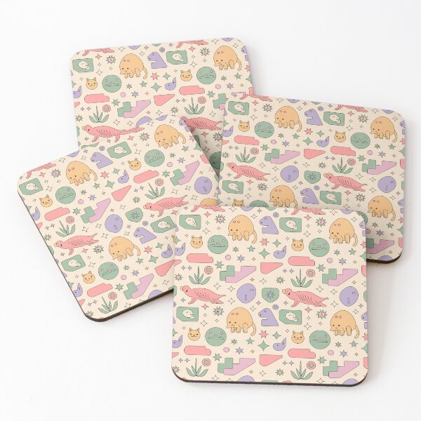 Item preview, Kawaii Weird Critters & Shapes Seamless Pattern - Pastel Cute Chaos Repeat designed and sold by Midnight Veil Designs.