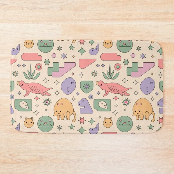 Item preview, Kawaii Weird Critters & Shapes Seamless Pattern - Pastel Cute Chaos Repeat designed and sold by Midnight Veil Designs.