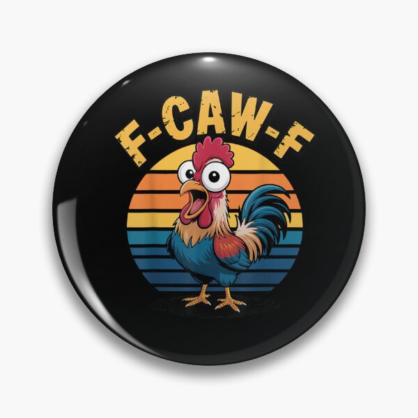 Item preview, Funny F-Awk-F Chicken F-Caw-F Rooster Pun Retro  designed and sold by Juansustait.