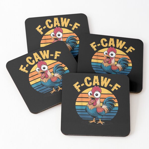 Item preview, Funny F-Awk-F Chicken F-Caw-F Rooster Pun Retro  designed and sold by Juansustait.