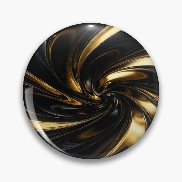 Item preview, Luxurious Galactic Vortex Black and Gold Shimmer Abstract Art designed and sold by MakarenaCreate.