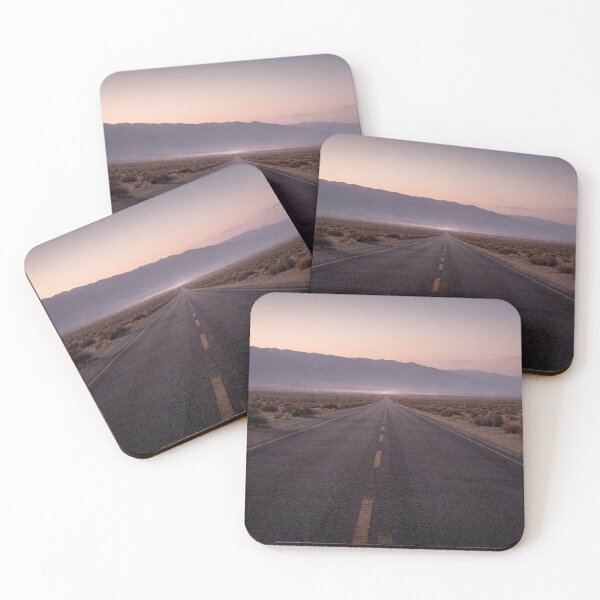 Item preview, Desert Road at Dusk with Heat Haze Distortion | Cinematic Landscape Photography Print designed and sold by Element Horizon Studio.