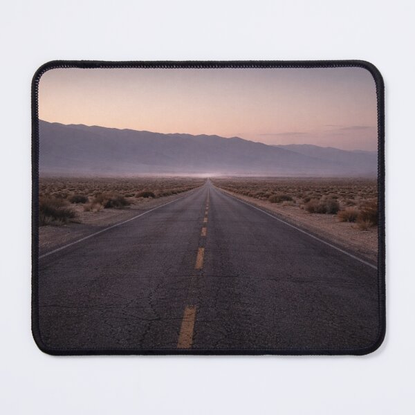 Item preview, Desert Road at Dusk with Heat Haze Distortion | Cinematic Landscape Photography Print designed and sold by Element Horizon Studio.